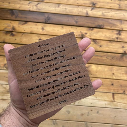 Spiritual Communion Prayer Card